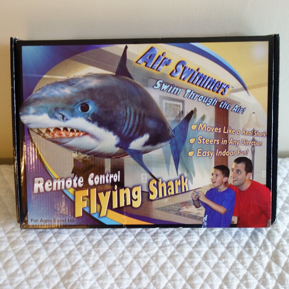 New Open Box AIR SWIMMERS Remote Control Flying Shark